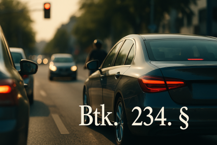 Közúti veszélyeztetés Btk. 234.4