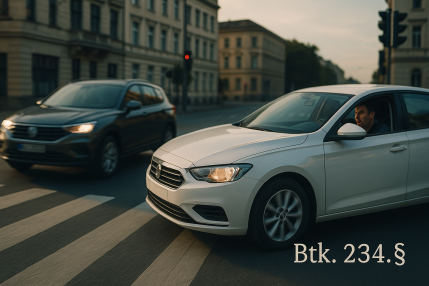 Közúti veszélyeztetés Btk. 234.3