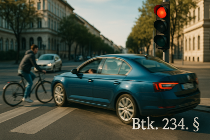 Közúti veszélyeztetés Btk. 234.5