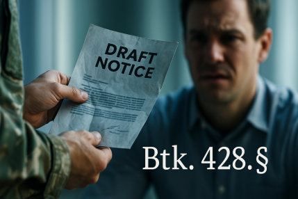 Hadkötelezettség teljesítésének akadályozása Btk 428 3
