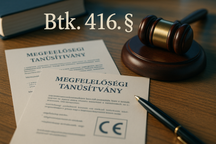 Megfeleloseg hamis tanusitasa Btk 416 1